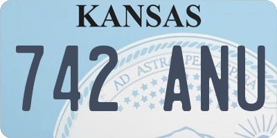 KS license plate 742ANU