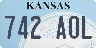 KS license plate 742AOL