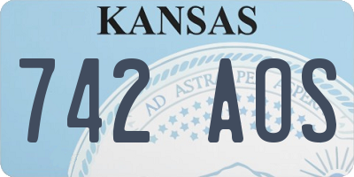 KS license plate 742AOS