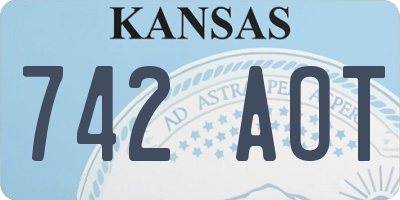 KS license plate 742AOT
