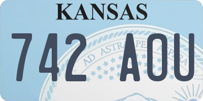KS license plate 742AOU