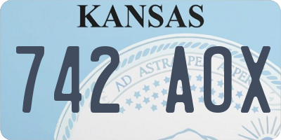 KS license plate 742AOX
