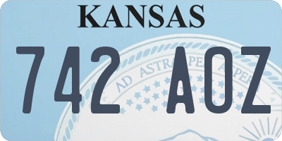 KS license plate 742AOZ
