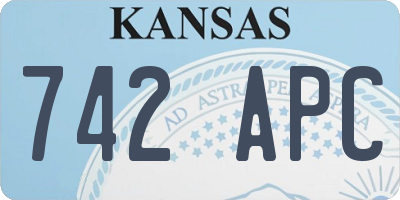 KS license plate 742APC