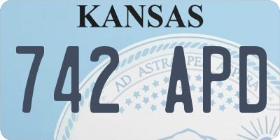 KS license plate 742APD