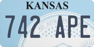 KS license plate 742APE
