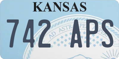 KS license plate 742APS
