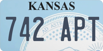 KS license plate 742APT