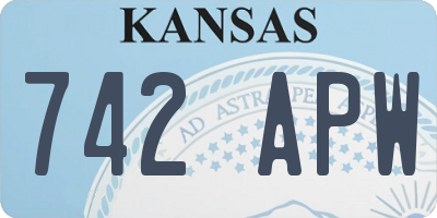 KS license plate 742APW