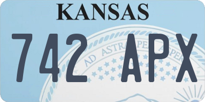 KS license plate 742APX