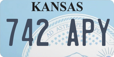 KS license plate 742APY