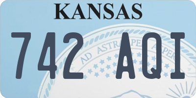KS license plate 742AQI