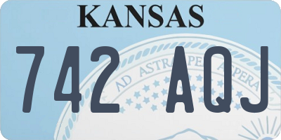 KS license plate 742AQJ