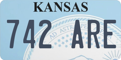 KS license plate 742ARE