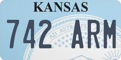 KS license plate 742ARM