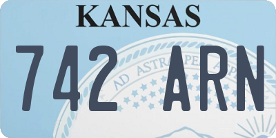 KS license plate 742ARN
