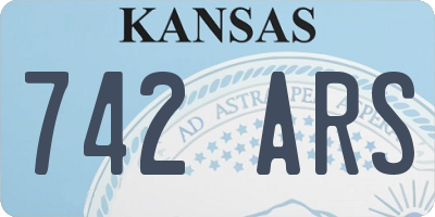 KS license plate 742ARS
