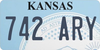 KS license plate 742ARY