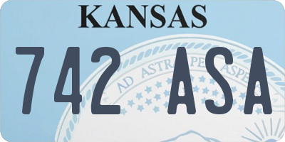 KS license plate 742ASA