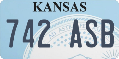 KS license plate 742ASB
