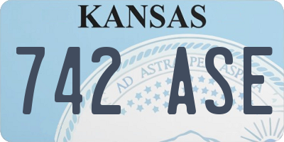 KS license plate 742ASE