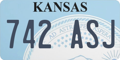 KS license plate 742ASJ