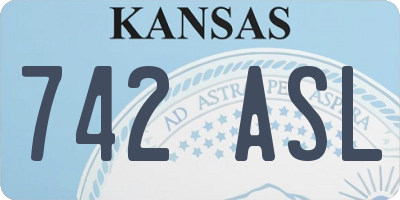 KS license plate 742ASL