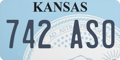 KS license plate 742ASO