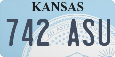 KS license plate 742ASU