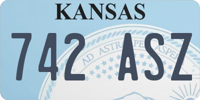 KS license plate 742ASZ