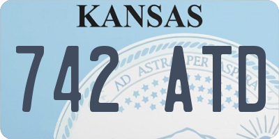 KS license plate 742ATD