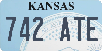 KS license plate 742ATE