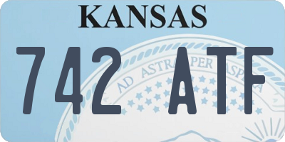 KS license plate 742ATF
