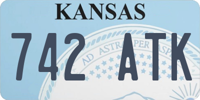 KS license plate 742ATK