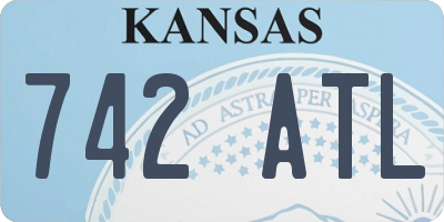 KS license plate 742ATL