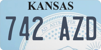 KS license plate 742AZD