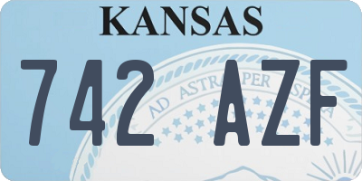 KS license plate 742AZF