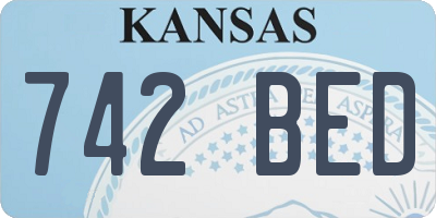 KS license plate 742BED