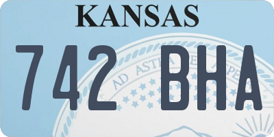 KS license plate 742BHA