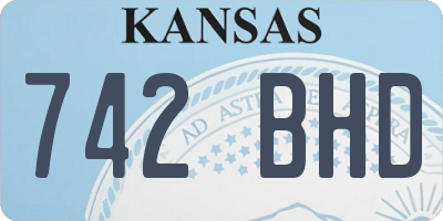 KS license plate 742BHD