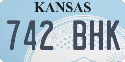 KS license plate 742BHK