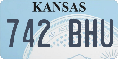 KS license plate 742BHU