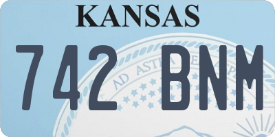 KS license plate 742BNM