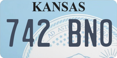 KS license plate 742BNO