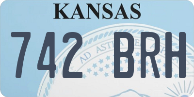 KS license plate 742BRH