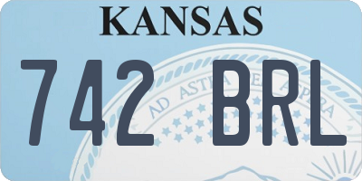 KS license plate 742BRL