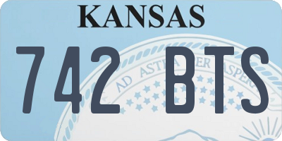 KS license plate 742BTS