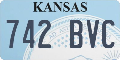 KS license plate 742BVC