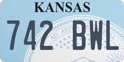 KS license plate 742BWL