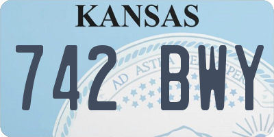 KS license plate 742BWY